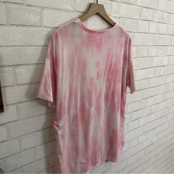 OLD NAVY Active Pink Tie Dye Drop Shoulder Tunic Tee - Picture 8 of 10